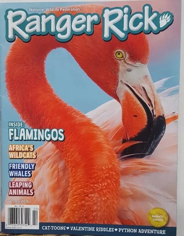 Ranger Rick Feb 2016 Flamingos African Wildcats Friendly Whales FREE SHIPPING CB - Image 1 of 1