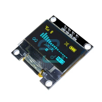 MARKENLOS 0.96" I2C IIC 128X64 Yellow &Blue OLED Serial LCD LED Display Module for Arduino