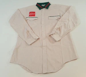 Vintage Coca-Cola Riverside Button-Down Shirt Size 15 1/2 L Red Made in USA NWOT - Picture 1 of 12