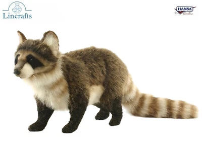 Hansa Standing Raccoon 5181 Plush Soft Toy 41cm L  Sold by Lincrafts UK Est.1993 - image 1 of 4