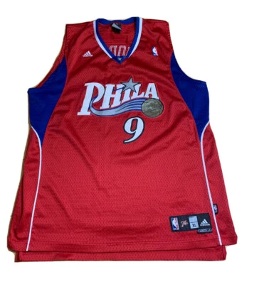 Camiseta Adidas Andre Igoudala Philadelphia 76ers #9 roja alternativa NBA para hombre XL Foto 1 de 4