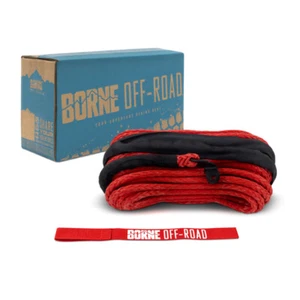 Borne Off-Road Synthetic Rope - For 3/8in X 85ft - Red - Picture 1 of 3