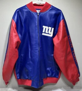 Chaqueta de motociclista mediana de polivinilo de los New York Giants NFL - Imagen 1 de 10