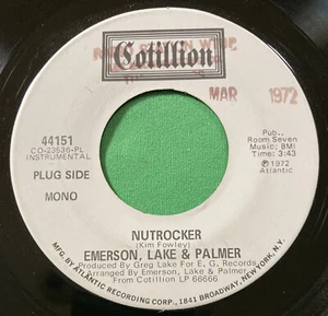 Nutrocker by Emerson, Lake & Palmer (Cotillion, 1972) Mono Stereo Promo Vinyl 45 - Picture 1 of 7