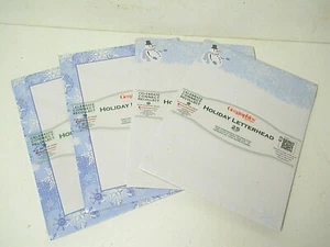 100 Sheets Geographics Geopaper Winter Christmas Holiday Letterhead Snowmen Snow - Picture 1 of 3