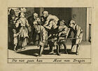 Antique Master Print-Genre-A disabled person carried in a chair-Schut-ca. 1640