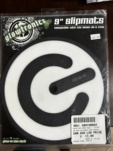 Glowtronics 9"DJ Slipmats, Glow In The Dark Power Button ON/OFF - Picture 1 of 2