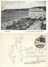 Cartolina di Varazze, giardini pubblici e hotel - Savona, 1949