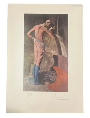 Impresión de edición limitada firmada a mano de Pablo Picasso “El actor” 73/150 certificado de autenticidad Foto 1 de 4