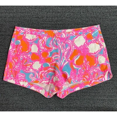 Pantalones Cortos Lilly Pulitzer Adie Rosa Azul Naranja Cremallera Lateral Mujer Talla 14  Foto 1 de 4