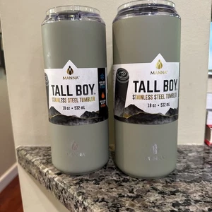 Bicchiere Manna Tall Boy in acciaio inox 18 oz - set di 2 - Foto 1 di 2