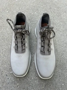 Wolf & Shepherd Crossover Mid Lace Up Italian Leather Sneakers Mens 7.5 M Grey - Picture 1 of 21