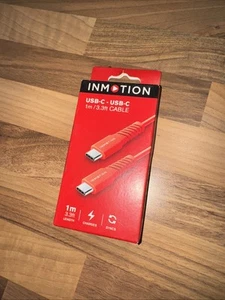 Inmotion USB-C USB-C 1 Metre Data Transfer sync For All USB C devices Red Cable - Picture 1 of 4