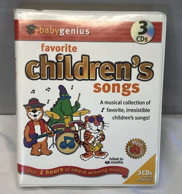 Baby Genius Favorite Children’s Songs 4-CD Set – Nursery Rhymes, Sing & Play + Foto 1 de 4