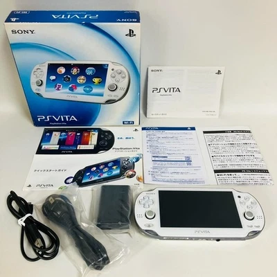 Sony PS Vita PCH-1000 ZA02 Crystal White Console Wi-Fi Handheld w/ Box & Charger - Image 1 of 4