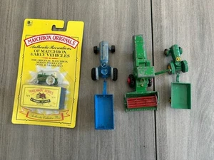 Vintage Matchbox Die Cast veicoli agricoli trattori King Size Lesney Inghilterra & Orig - Foto 1 di 16