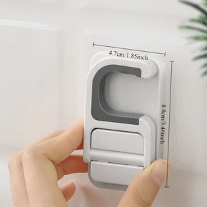 Self-Adhesive Broom Holder - Wall Mount Mop Clip Organizer Rack for Kitchen & Ba - Bild 1 von 7