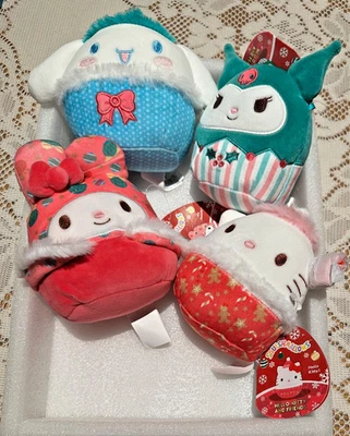 KUROMI Cinnamoroll  MY MELODY Hello Kitty Squishmallows Christmas plush 2025 5” - Image 1 of 2