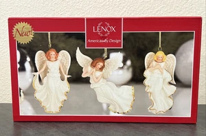 Lenox Heavenly Angels Ornaments 3 Piece Set #840325 NIB 3.75" - Picture 1 of 3