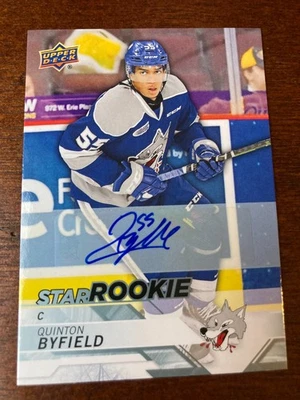 2018-19 Upper Deck CHL Quinton Byfield Auto RC Autograph - Image 1 of 2