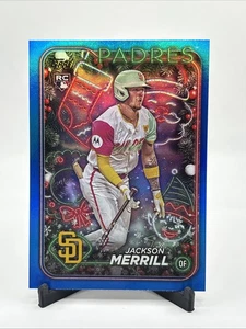 Jackson Merrill 2024 Topps Holiday #H160 Blue Metallic Holiday Tree RC Padres - Picture 1 of 2