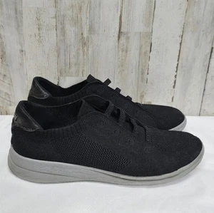 BZees Golden Knit Metallic Black Sneakers Women's 9 9.5 Slip On Cushioned - Picture 1 of 7