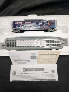 Bachmann Hawthorne Village Patriots Going Long Box Car HO W/Track L1130 - Picture 1 of 7