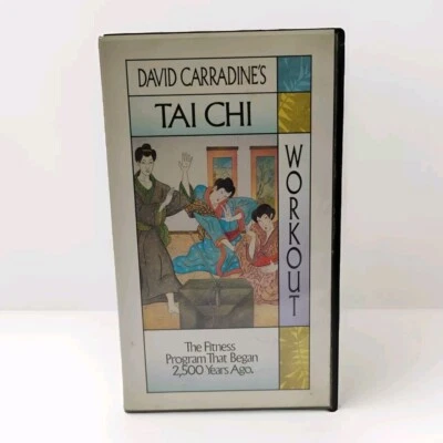 David Carradines Tai Chi Workout VHS ( 1987) 🤛 Vintage Exercise Video Foto 1 de 4