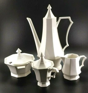 Independence Ironstone Castleton Japan Coffee Tea Pot Set Sugar Creamer READ! - Picture 1 of 12