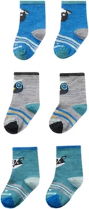 Smartwool Toddler Trio Merino Wool Socks (Pack of 3) ~ Laguna Blue - 1T-2T -New - Picture 1 of 3