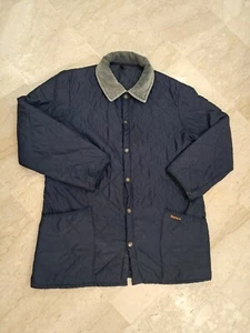 Blue Barbour Quilted Jacket Liddesdale Windbreaker -  Size L - Picture 1 of 10