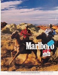Marlboro Cigarettes Cowboy Come To The Flavor Original Vintage Print Ad 1990!! - Picture 1 of 1