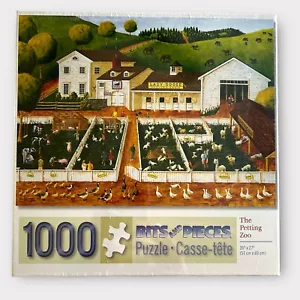 New Bits And Pieces “The Petting Zoo” Jigsaw Puzzle By Art Poulin 1000pcs - Picture 1 of 5