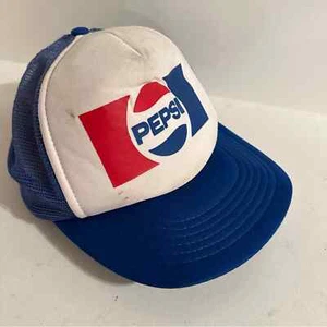 Sombrero de camionero Pepsi vintage, espalda a presión, gorra de béisbol - Imagen 1 de 8