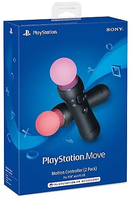 NEW Sony PlayStation Move Motion Controllers (2-Pack) – PS4/PS VR Compatible – S - Image 1 of 4