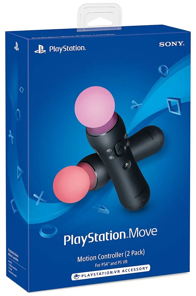 NEW Sony PlayStation Move Motion Controllers (2-Pack) – PS4/PS VR Compatible – S - Image 1 of 4