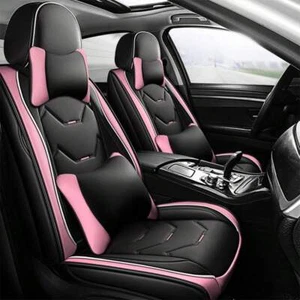 Universal Leather Car Seat Covers,Front & Back 5 Seats,Automotive Seat Protector - Picture 1 of 73