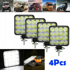 4X LED Work Light Flood Spot Lights 48W 16LED For Truck Off Road Tractor 12V ERM - Imagen 1 de 12