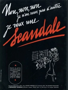 Lencería escándalo 1938 moda francesa impresión anuncio ilustración de compras - Imagen 1 de 1
