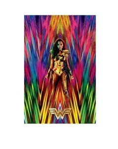 WONDER WOMAN 1984 NEON STATIC ROLLED POSTER PRINT DECORATIVE WALL HANGING #6 - Picture 1 of 1