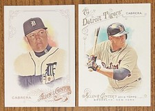 2 Miguel Cabrera Allen & Ginter's Box Loaders Toppers 2014 #ORCBL-MC & 2015 #187