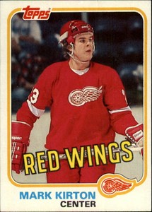 1981-82 Topps Red Wings Hockey Card #W90 Mark Kirton RC