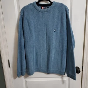 Vintage: Chaps Ralph Lauren Pullover Blau Rundhals Fischgrät Strick Herren Gr. L - Bild 1 von 6