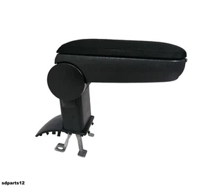 Accoudoir Central Relevable Avec Rangement Pour VW Polo 5 6R 6C 2011+ Tissu Noir - Afbeelding 1 van 5