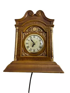 Orologio vintage pesante Holland stampo ceramica cappotto marrone con oro Land Shire - Foto 1 di 6