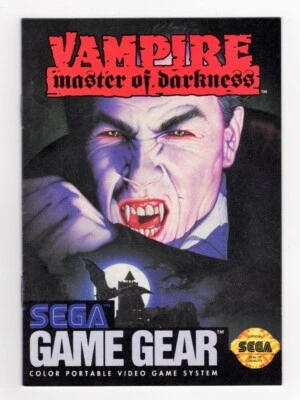 **Rare* *Mint** 1993 Sega Game Gear Vampire Master of Darkness *Manual Only* - Image 1 of 4