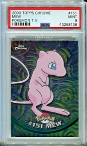 PSA 9 MINT Pokemon MEW 2000 Topps Chrome Series 2 #151 - Picture 1 of 2