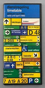 AMSTERDAM SCHIPHOL AIRPORT TIMETABLE WINTER 1981/1982 DIENSTREGELING KLM AIRLINE - Picture 1 of 3