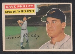 1956 Topps #222 Dave Philley Baltimore Orioles Baseball Card