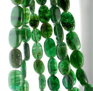 10X7-13X10MM MUSGO VERDE AVENTURINA PEPITAS SUELTAS DE PIEDRAS PRECIOSAS 13-14" - Imagen 1 de 4